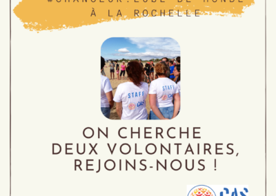 Recrutement de nouveaux volontaires changeurs et changeuses de monde à La Rochelle