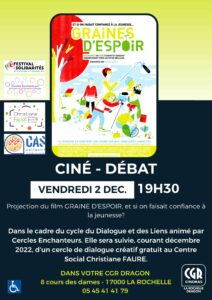 Festival des solidarités / GRAINES D’ESPOIR @ Cinéma CGR Dragon | La Rochelle | Nouvelle-Aquitaine | France