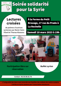 Soirée Solidarité pour la Syrie @ Ferme du Petit Brouage | La Rochelle | Nouvelle-Aquitaine | France
