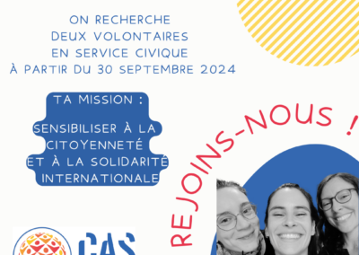 Le CAS est à la recherche de ses deux nouveaux volontaires en service civique