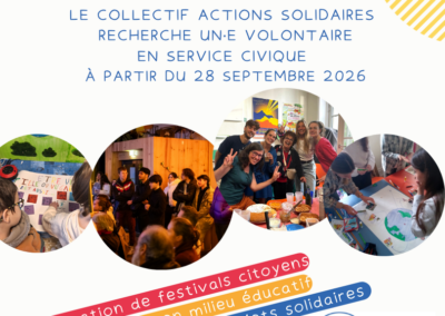 Le CAS recrute un.e volontaire en service civique !